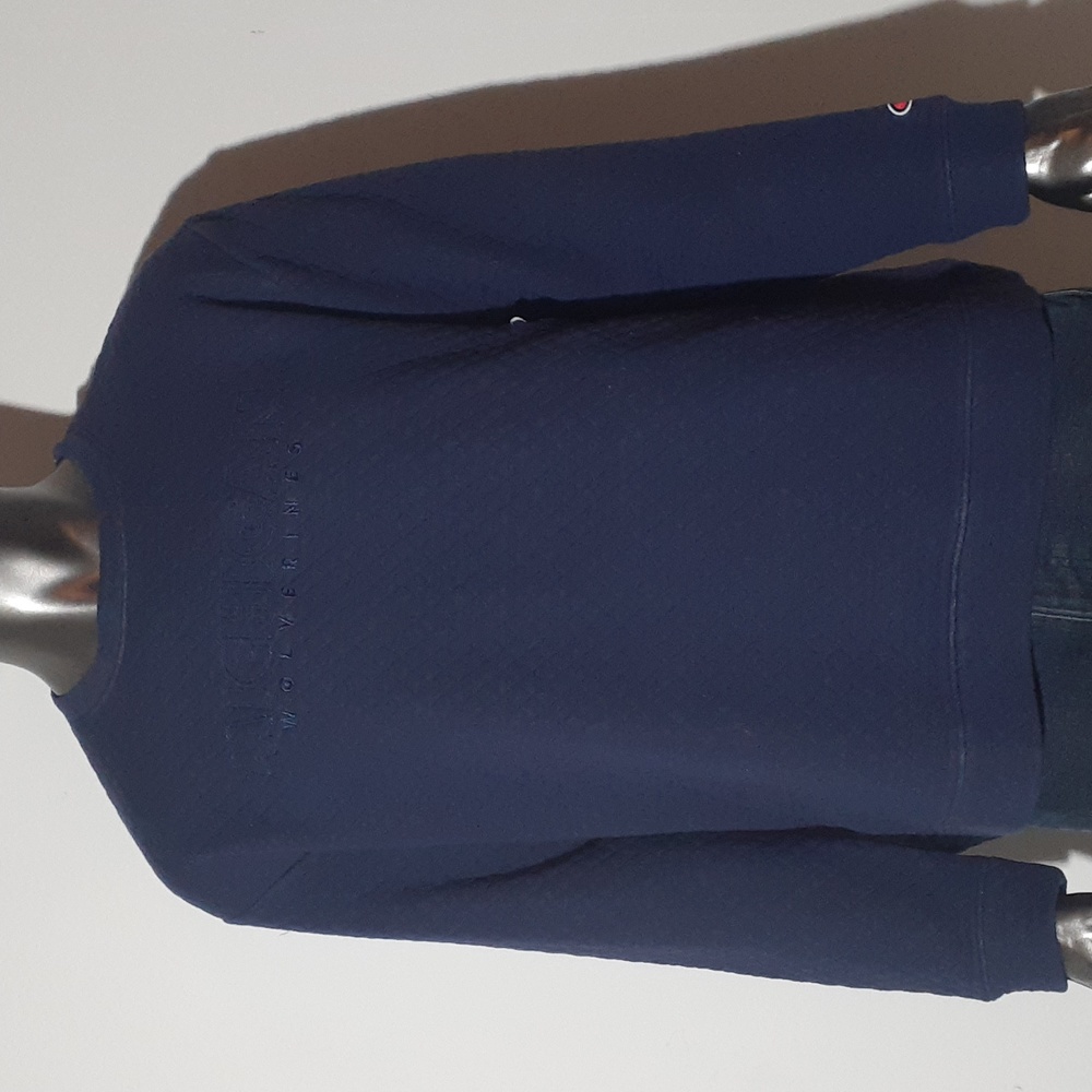 NWT University of Michigan Wolverines Embroidered Quilted Sweatshirt- S,M,L,XL